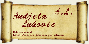 Anđela Luković vizit kartica